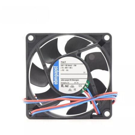 Ebmpapst 714F DC Axial Fan 24V 1.5W 64mA 70x70x15MM 2-Wires Cabinet Cooling Fan