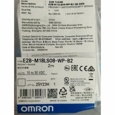 FOR E2B-M18LS08-WP-B2 OMRON Proximity Switch