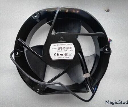 For DELTA EFB1512HG Semicircular axial flow fan DC12V 2.20A 172*150*51MM 2pin