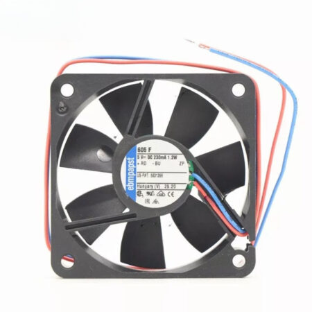 New For Ebmpapst 605F Axial Fan DC 5V 230mA 1.2W 2-Wires 60*60*15MM Cooling Fan