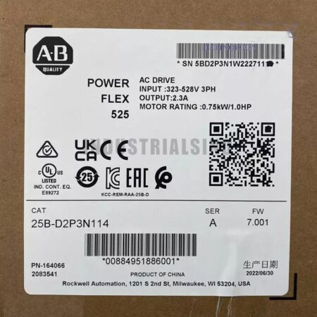 New Sealed For 25B-D2P3N114 SER A Allen Bradley PowerFlex 525 AC Drive