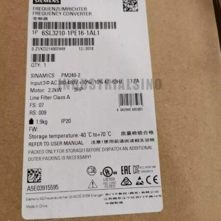 Siemens 6SL3210-1PE16-1AL1 Frequency Converter