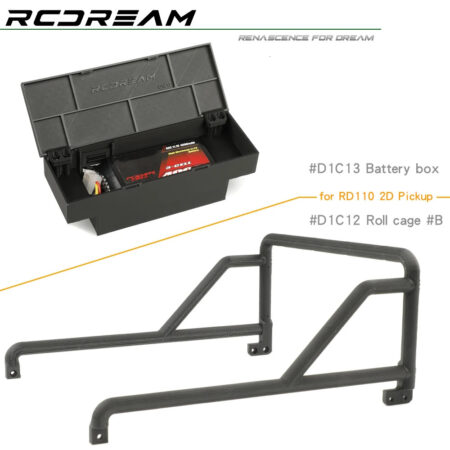 Spare Battery Box Tool Box Roll Cage 3D Printed for RD110 2Door Pickup