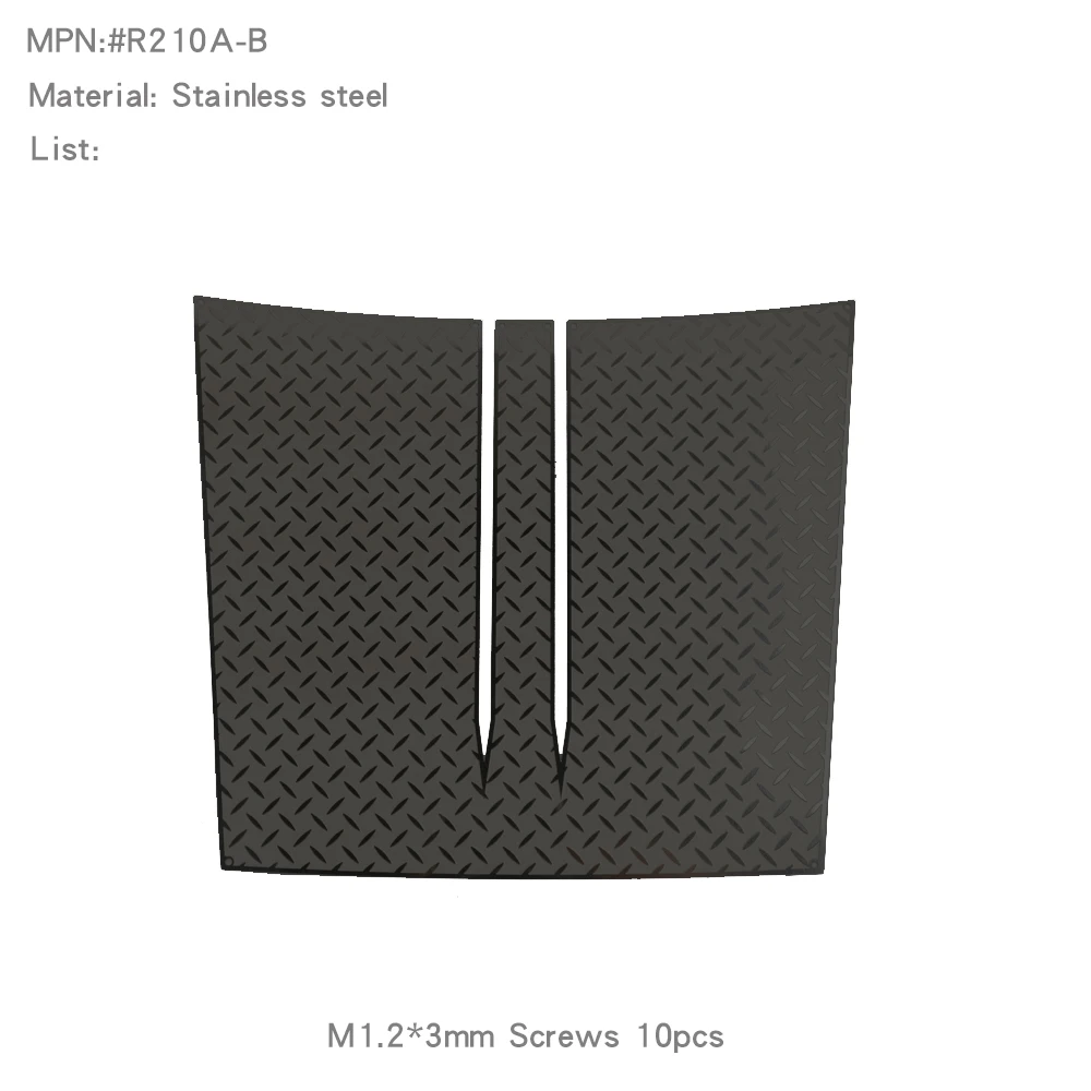 Chequered Diamond Plates Panels Protection Gloss Mirror Sheets for YK4107 Hood - Image 13