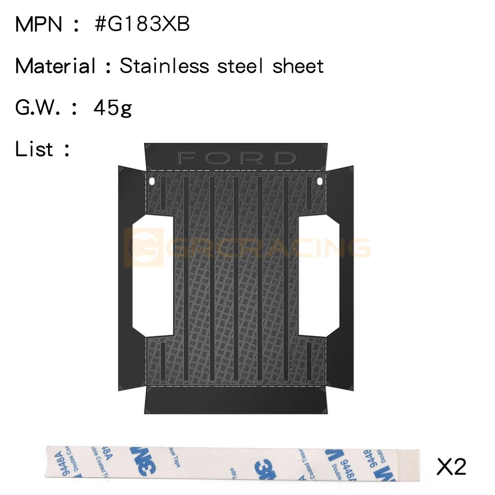 Diamond Stainless Steel Sheets for Traxxas TRX4M Ford F150 Trunk Bed Upgrade - Image 3