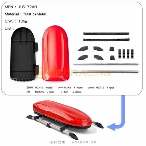 RC 1/101/8 Climbing Car Abs Roof Top Storage Box Cargo Carrier for Trx4 Trx6 G63 - Image 14
