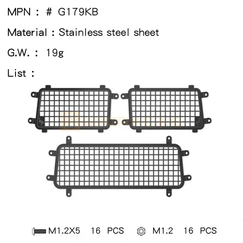Stainless Steel Guard Mesh Body Protection Window Net for 1/18 TRX-4M Bronco - Image 3