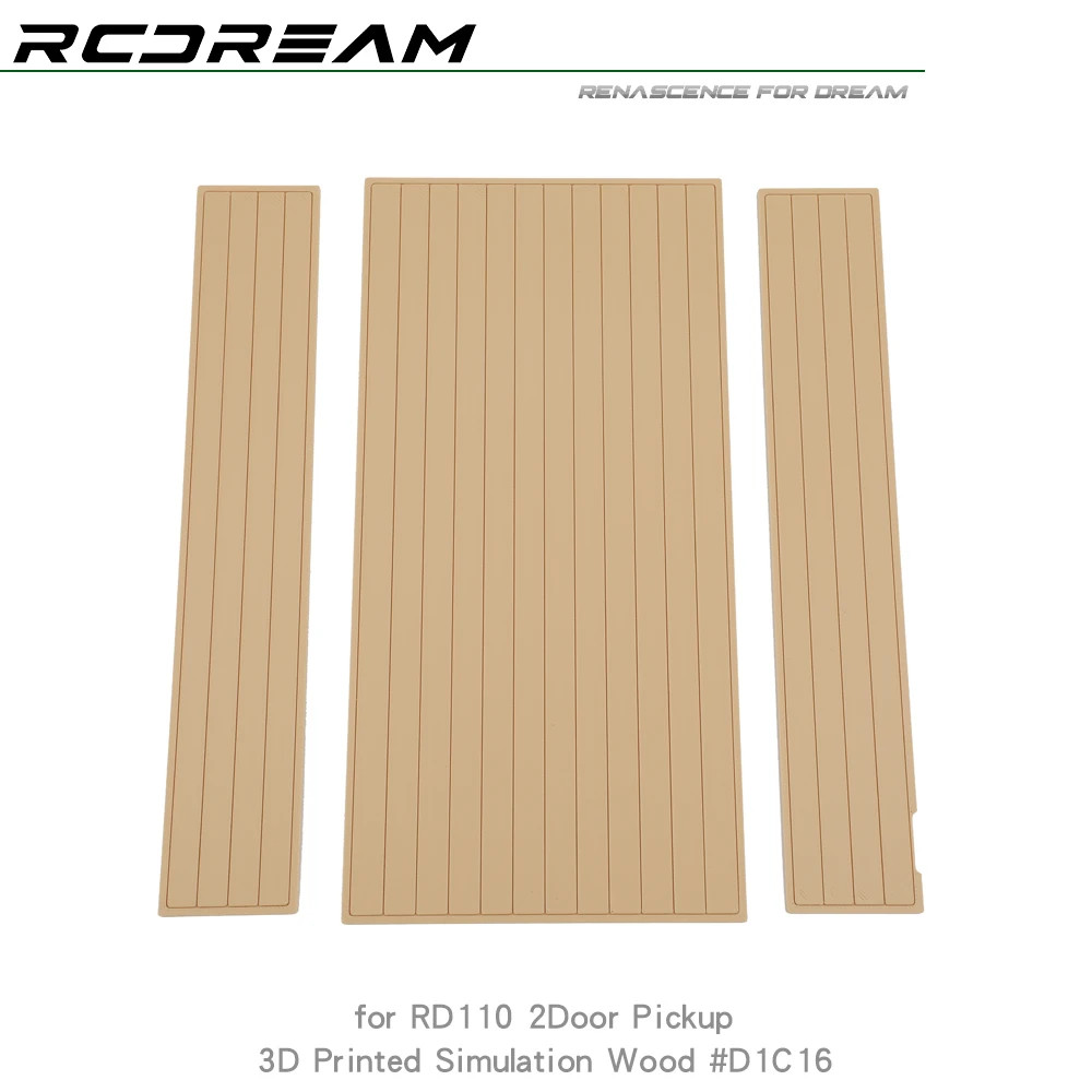 Wood Color Decorative Panels 3D Printed for Wild-Defender RD110 Pickup Upgrade