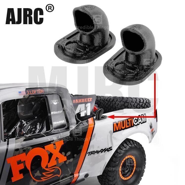 2PCS UDR Engine Exhaust Pipe Tail Tube Air Intake for 1:7 UDR 1:6 LOSI