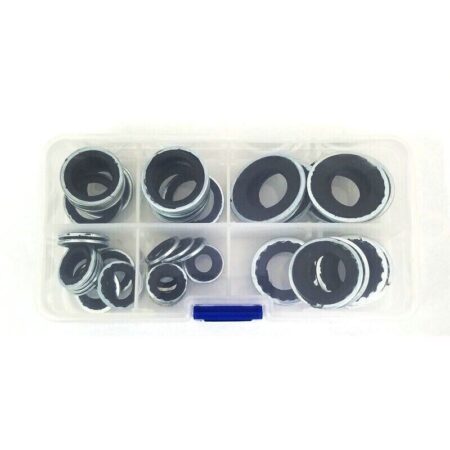 60pcs, AC Compressor Sealing Gasket Washer Set Assortment Repair Tool R134a R12