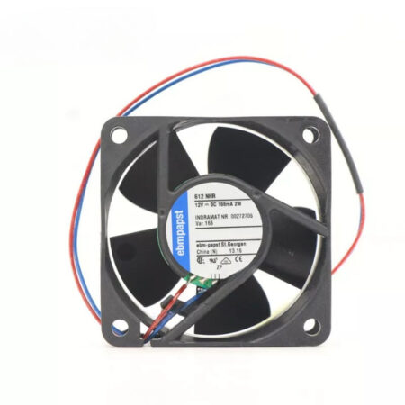 EBMPAPST 612NHR DC Axial Fan 12V 2W 166mA 60*60*25MM 43m3/h Cooling Fan 2 Pin