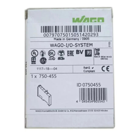 New WAGO 750-455 4-Channel Analog Input PLC Module 750455