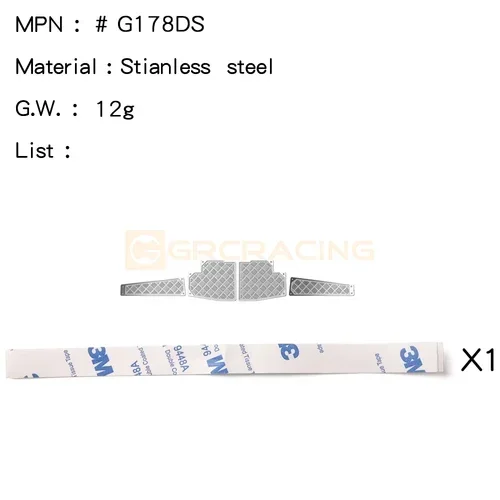 1/10 Stainless Steel Decorative Sheets for TRX4m Defender Bumper Upgrade - Image 4