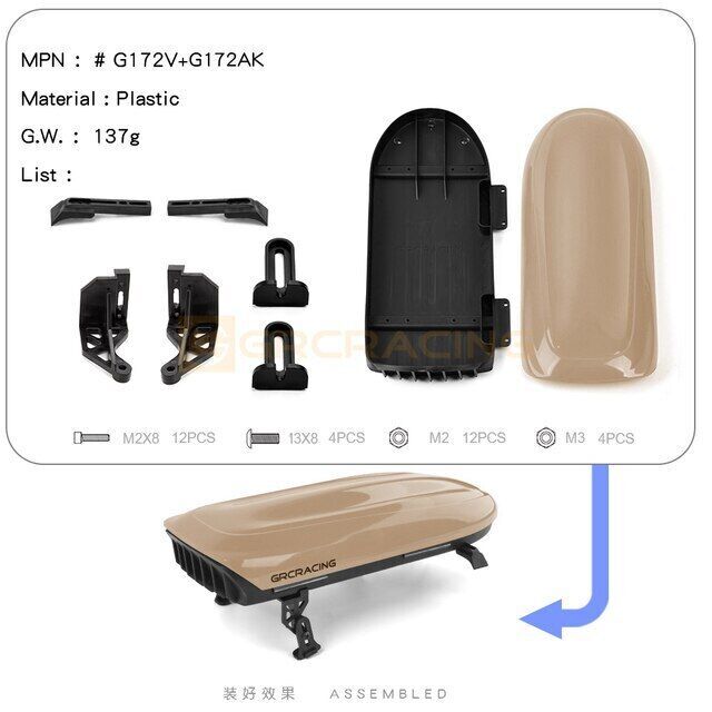 GRC Roof Luggage V-Bracket Stretching Simulation Retrofit with Rails Luggage - Image 18