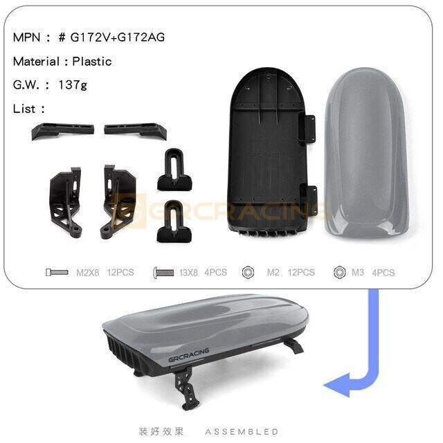 GRC Roof Luggage V-Bracket Stretching Simulation Retrofit with Rails Luggage - Image 15